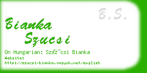 bianka szucsi business card